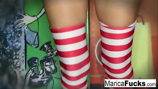 New Marica strips off her costume and plays with herself cool Clips