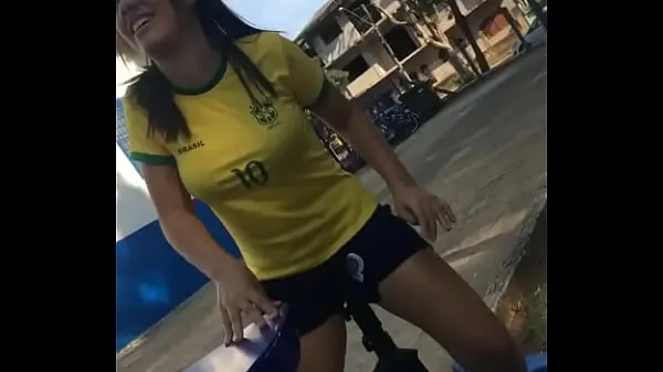 New Brunette with Brazilian shirt sitting hot on cock cool Clips