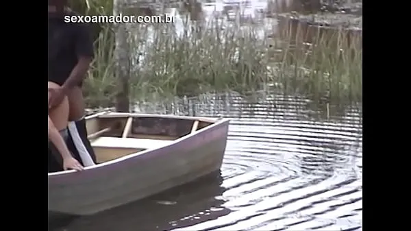 New Hidden man records video of unfaithful wife moaning and having sex with gardener by canoe on the lake cool Clips