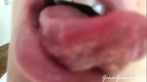 Tongue saliva throat fetish Clip thú vị mới