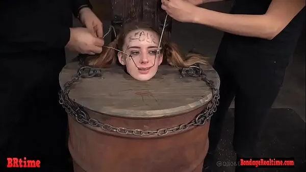 مقاطع جديدة Bdsm babe trapped in a barrel and electrified رائعة