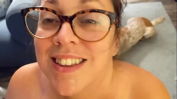 New Surprise Video - Big Tit Nerd MILF Wife Fucks with a Blowjob and Cumshot Homemade cool Clips