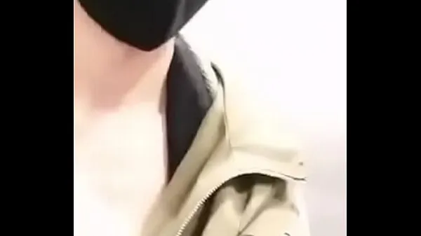 New Korean boy in the bathroom of the mall cool Clips