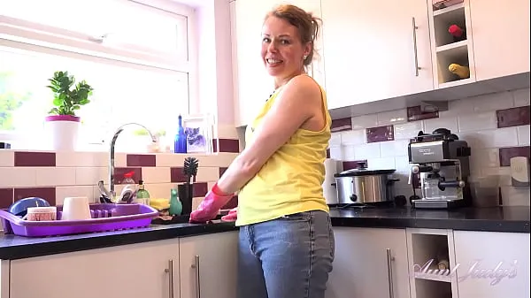 New AuntJudys - 46yo Natural FullBush Amateur MILF Alexia gives JOI in the Kitchen cool Clips
