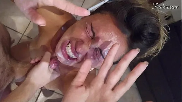 New Girl orgasms multiple times and in all positions. (at 7.4, 22.4, 37.2). BLOWJOB FEET UP with epic huge facial as a REWARD - FRENCH audio cool Clips