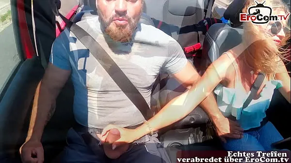 Neue Sex im Cabrio Auto auf Mallorca mit deutscher teen coole Clips