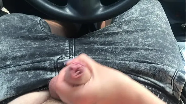 New Drove to the village, she showed her tits in the car and jerked off to me cool Clips