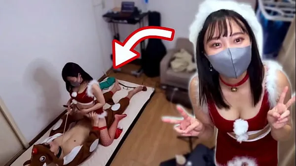 新しいShe had sex while Santa cosplay for Christmas! Reindeer man gets cowgirl like a sledge and creampieクールなクリップ