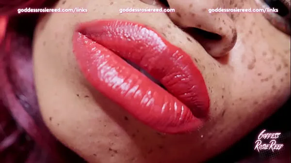 Neue GÖTTIN ROSIE REED LIPPENSTIFT MUND FETISCH ANBETEN EBENHOLZLIPPEN coole Clips