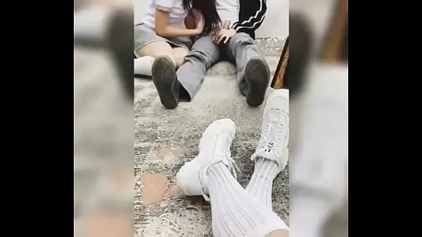 New Student Girl Films When Her Friend Sucks Dick to Student Guy at College, They Fuck too! VOL 2 cool Clips
