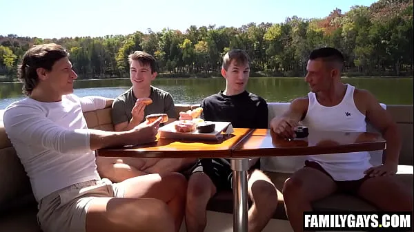 New Step daddies foursome fuck gay step sons on a boat trip cool Clips