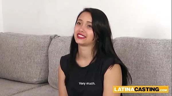 Pretty Latina Pornstar Lia Ponce Primeira Vez ANAL Casting Ejaculação