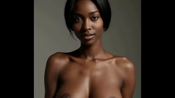 A young African American woman with a beautiful figure showed off cumming while being fucked