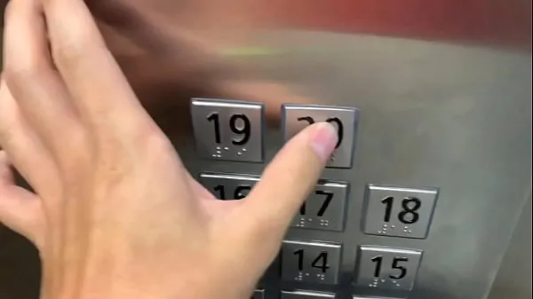 مقاطع جديدة Sex in public, in the elevator with a stranger and they catch us رائعة